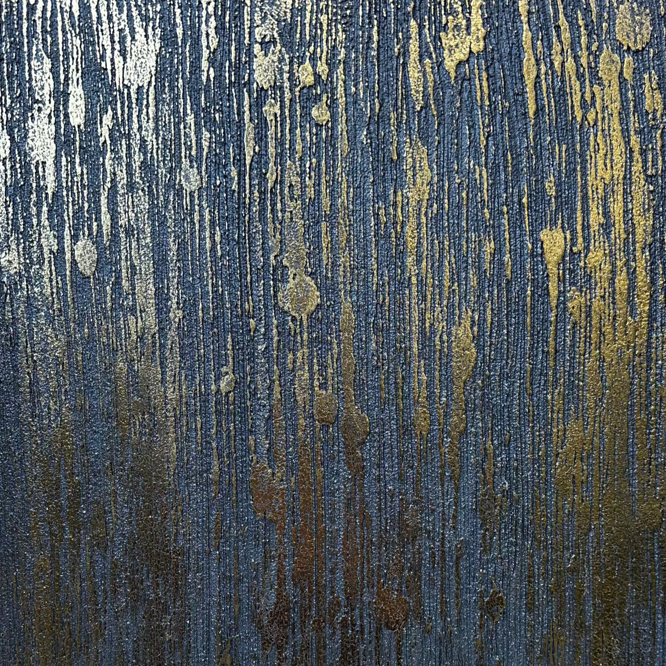 textured Venetian plaster with metallic foil